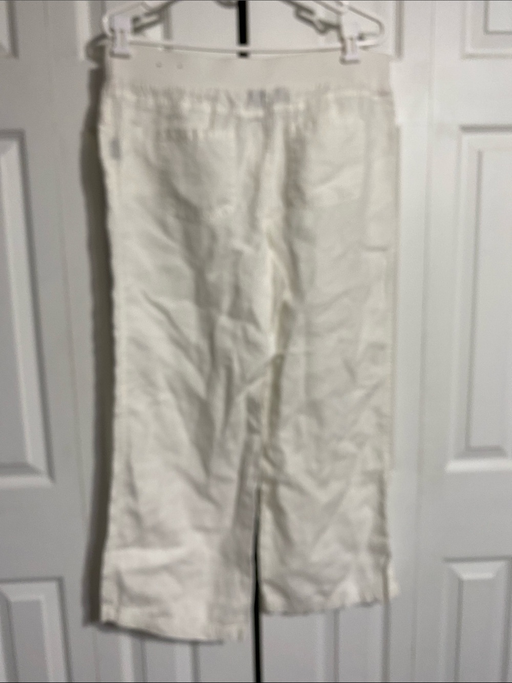 Style & Co off white linen casual lounge wide leg pants size PL - Picture 6 of 10